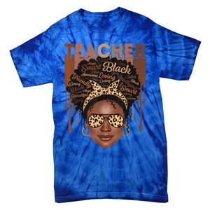 Black Teacher Afro Retro Matching Black History Month Gift Tie-Dye T-Shirt