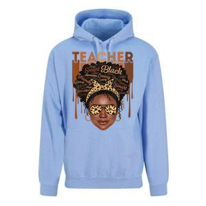 Black Teacher Afro Retro Matching Black History Month Gift Unisex Surf Hoodie