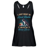 Boston Terrier American Gentleman Bibliophile Book Lover Ladies Essential Flowy Tank