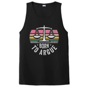 Born To Argue Justice Legal Scales Retro Style PosiCharge Competitor Tank