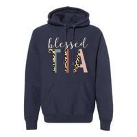 Blessed Tia Aunt Cute Leopard Print Premium Hoodie