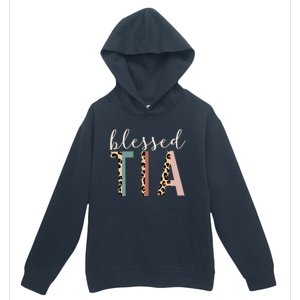 Blessed Tia Aunt Cute Leopard Print Urban Pullover Hoodie