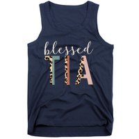 Blessed Tia Aunt Cute Leopard Print Tank Top