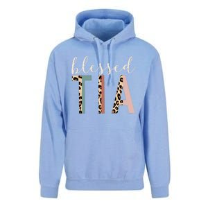 Blessed Tia Aunt Cute Leopard Print Unisex Surf Hoodie