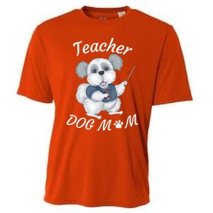 Best Teacher And Dog Mom Mother's Day Fun Cool Gift Cooling Performance Crew T-Shirt