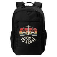 Born To Argue Scales Balance Retro Look Backpack