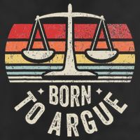 Born To Argue Scales Balance Retro Look Beanie