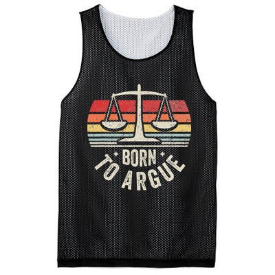 Born To Argue Scales Balance Retro Look Mesh Reversible Basketball Jersey Tank