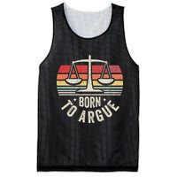 Born To Argue Scales Balance Retro Look Mesh Reversible Basketball Jersey Tank
