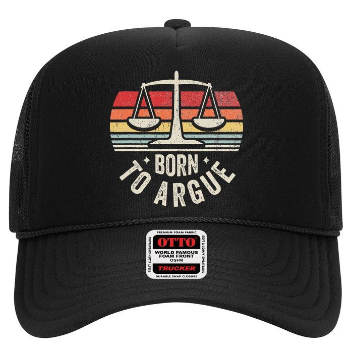 Born To Argue Scales Balance Retro Look Hat
