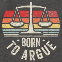 Born To Argue Scales Balance Retro Look Vector Backpack