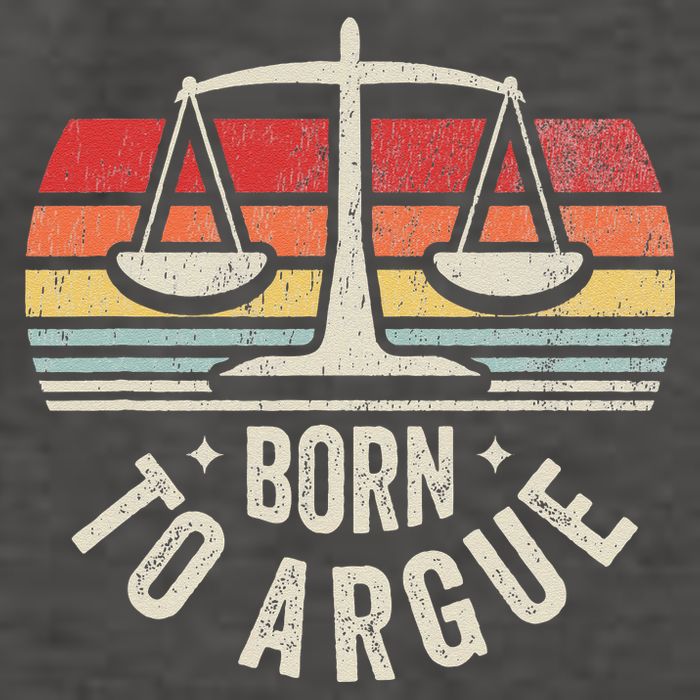 Born To Argue Scales Balance Retro Look Vector Backpack