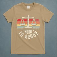 Born To Argue Scales Balance Retro Look T-Shirt