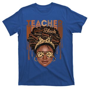 Black Teacher Afro Retro Matching Black History Month Gift T-Shirt