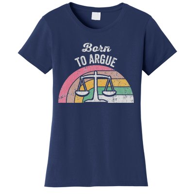 Born To Argue Balance Retro Style Women's T-Shirt