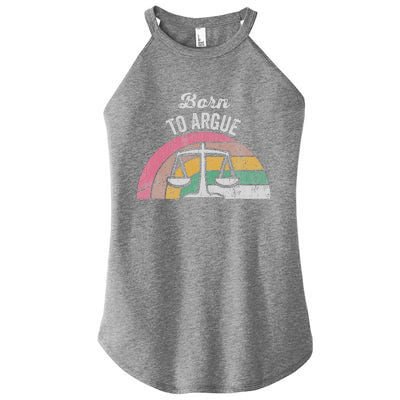 Born To Argue Balance Retro Style Women's Perfect Tri Rocker Tank