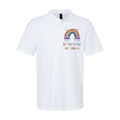 Better Things Are Coming Rainbow Softstyle Adult Sport Polo