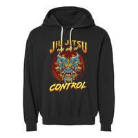 Bjj The Art Of Control Grappling Jiu Jitsu Foo Dog Garment-Dyed Fleece Hoodie