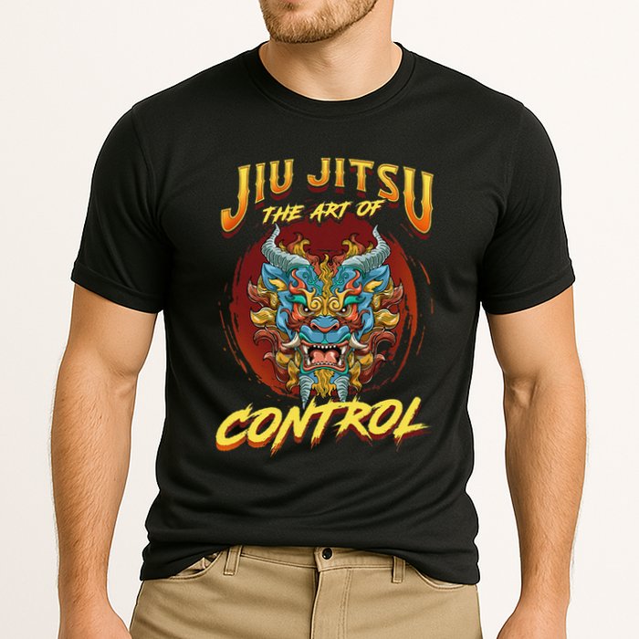 Bjj The Art Of Control Grappling Jiu Jitsu Foo Dog Performance Shirt