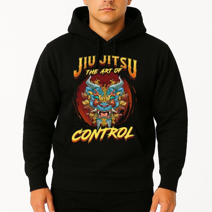 Bjj The Art Of Control Grappling Jiu Jitsu Foo Dog Hoodie