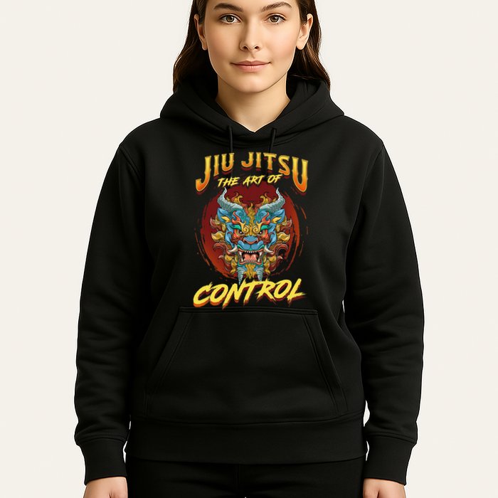 Bjj The Art Of Control Grappling Jiu Jitsu Foo Dog Hoodie