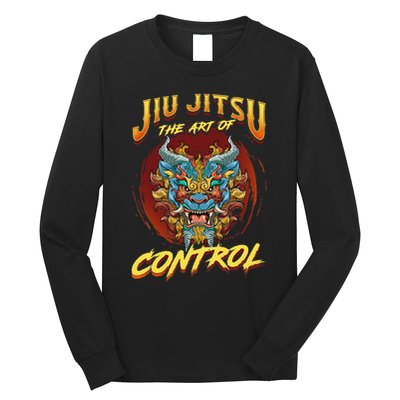 Bjj The Art Of Control Grappling Jiu Jitsu Foo Dog Long Sleeve Shirt