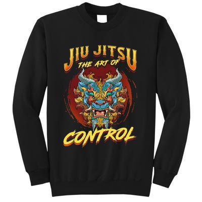 Bjj The Art Of Control Grappling Jiu Jitsu Foo Dog Sweatshirt