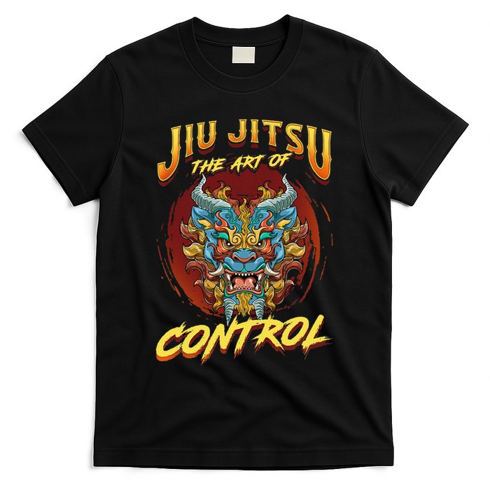 Bjj The Art Of Control Grappling Jiu Jitsu Foo Dog T-Shirt