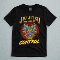 Bjj The Art Of Control Grappling Jiu Jitsu Foo Dog T-Shirt