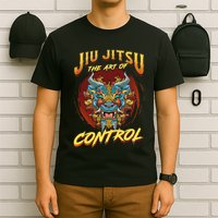 Bjj The Art Of Control Grappling Jiu Jitsu Foo Dog T-Shirt