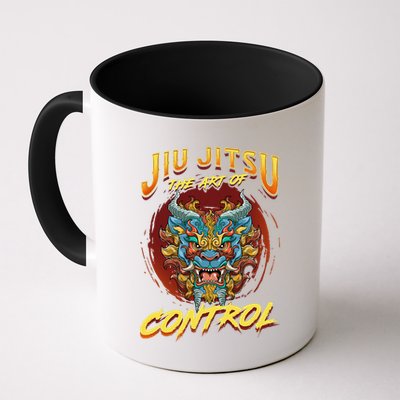 Bjj The Art Of Control Grappling Jiu Jitsu Foo Dog Mug