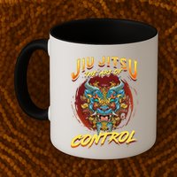 Bjj The Art Of Control Grappling Jiu Jitsu Foo Dog Mug