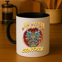 Bjj The Art Of Control Grappling Jiu Jitsu Foo Dog Mug