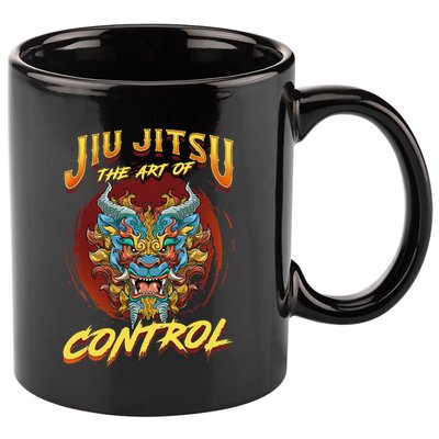 Bjj The Art Of Control Grappling Jiu Jitsu Foo Dog 11oz C Handle Ceramic Mug