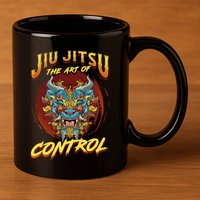Bjj The Art Of Control Grappling Jiu Jitsu Foo Dog 11oz C Handle Ceramic Mug