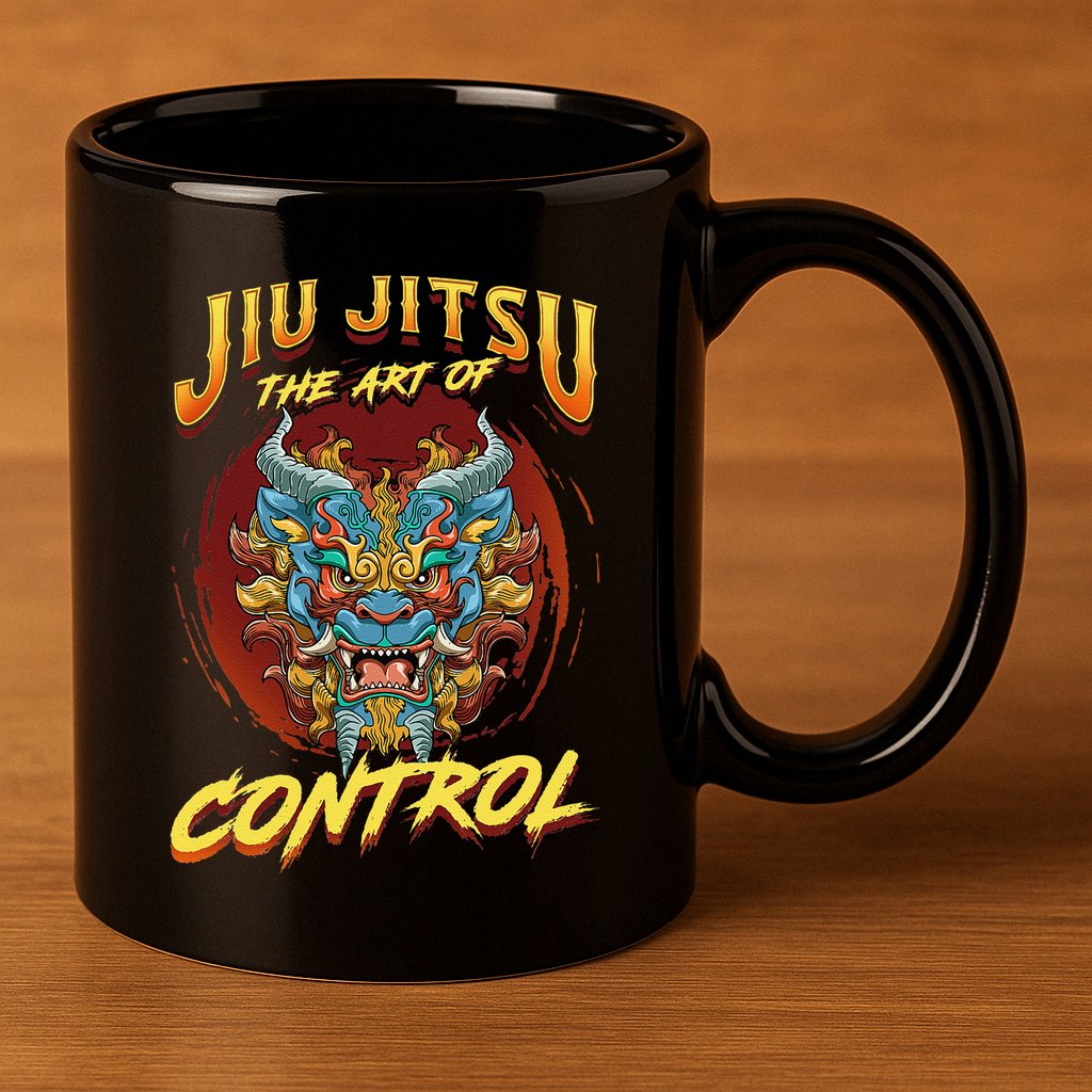 Bjj The Art Of Control Grappling Jiu Jitsu Foo Dog 11oz C Handle Ceramic Mug