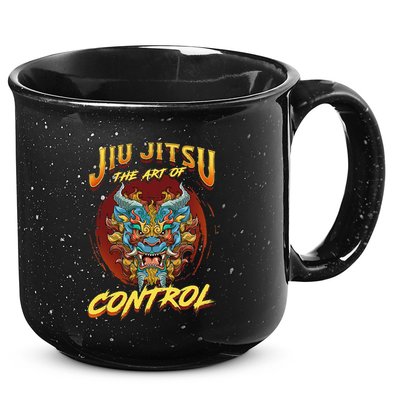 Bjj The Art Of Control Grappling Jiu Jitsu Foo Dog 15oz Campfire Ceramic Mug