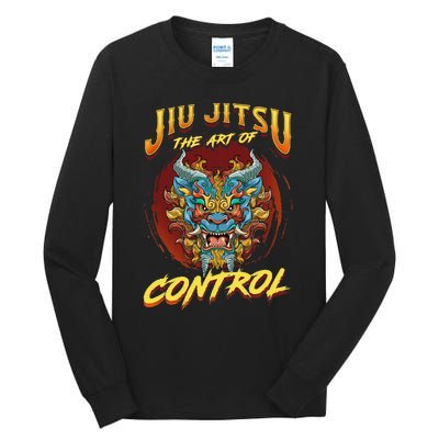 Bjj The Art Of Control Grappling Jiu Jitsu Foo Dog Tall Long Sleeve T-Shirt