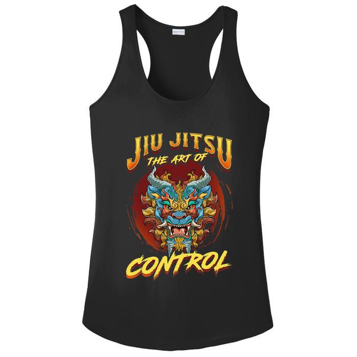 Bjj The Art Of Control Grappling Jiu Jitsu Foo Dog Ladies PosiCharge Competitor Racerback Tank