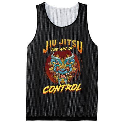 Bjj The Art Of Control Grappling Jiu Jitsu Foo Dog Mesh Reversible Basketball Jersey Tank