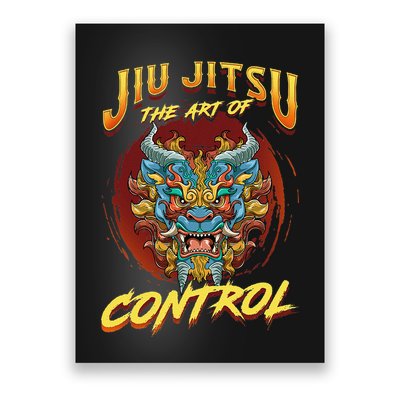 Bjj The Art Of Control Grappling Jiu Jitsu Foo Dog Poster
