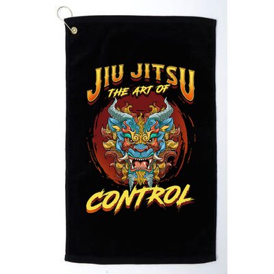 Bjj The Art Of Control Grappling Jiu Jitsu Foo Dog Golf Towel