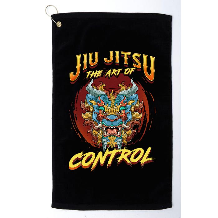 Bjj The Art Of Control Grappling Jiu Jitsu Foo Dog Golf Towel