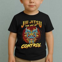 Bjj The Art Of Control Grappling Jiu Jitsu Foo Dog Toddler T-Shirt