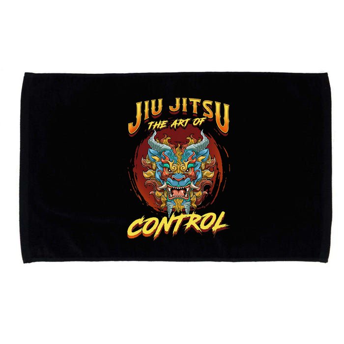 Bjj The Art Of Control Grappling Jiu Jitsu Foo Dog Microfiber Hand Towel