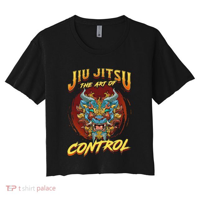 Bjj The Art Of Control Grappling Jiu Jitsu Foo Dog Crop Top
