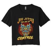 Bjj The Art Of Control Grappling Jiu Jitsu Foo Dog Crop Top