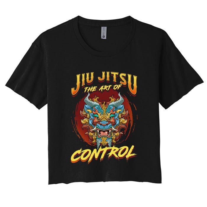 Bjj The Art Of Control Grappling Jiu Jitsu Foo Dog Crop Top