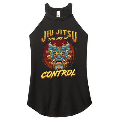 Bjj The Art Of Control Grappling Jiu Jitsu Foo Dog Women's Perfect Tri Rocker Tank