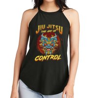 Bjj The Art Of Control Grappling Jiu Jitsu Foo Dog Women's Perfect Tri Rocker Tank